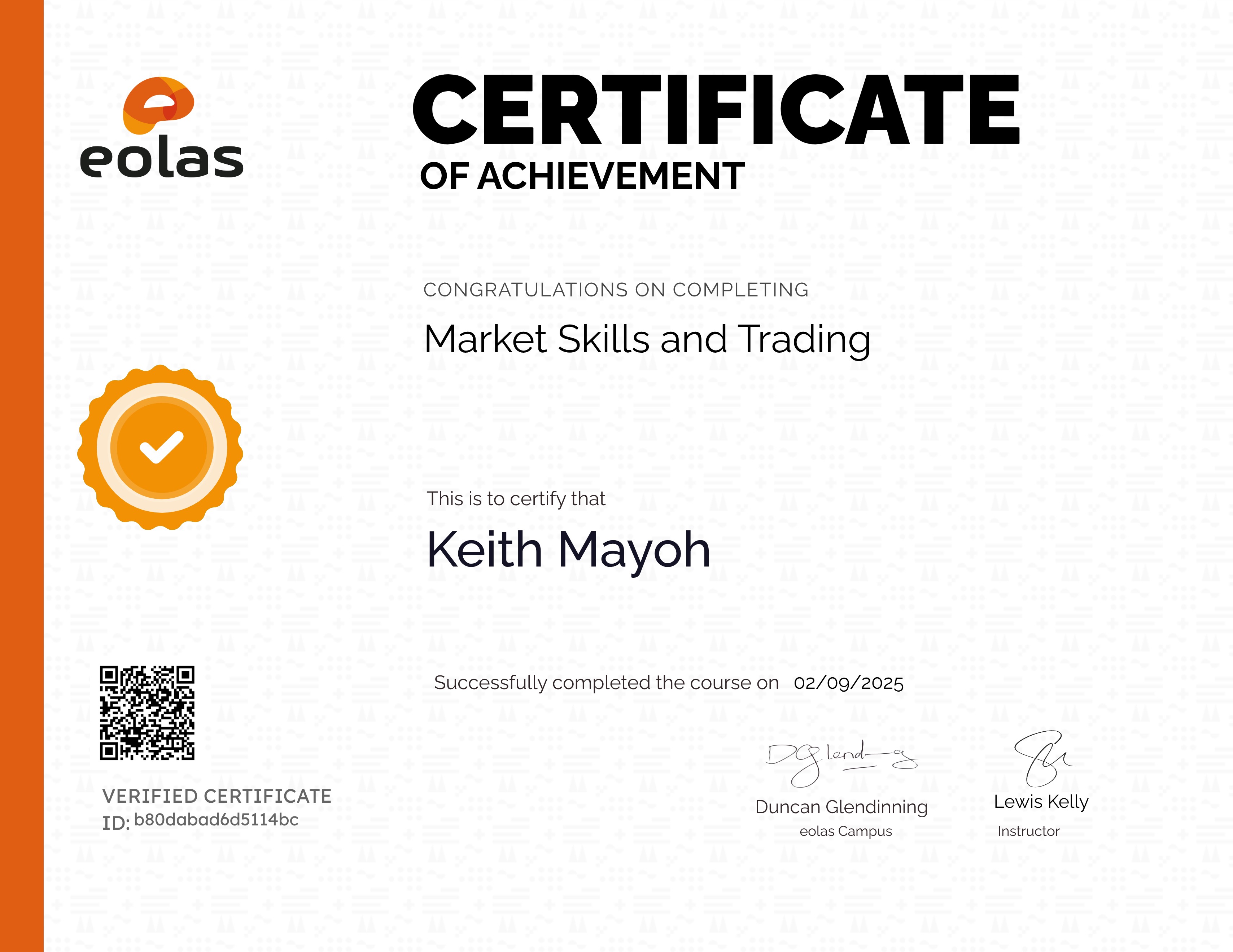 Market Skills and Trading